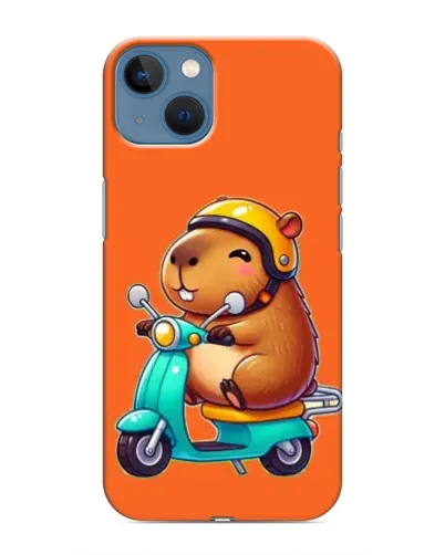 Чехол для iPhone 13 с картинкой «Капибара на скутере»