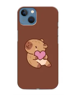 Чехол для iPhone 13 с картинкой «Капибара с сердцем» Чехол для iPhone 13 с картинкой «Капибара с сердцем»