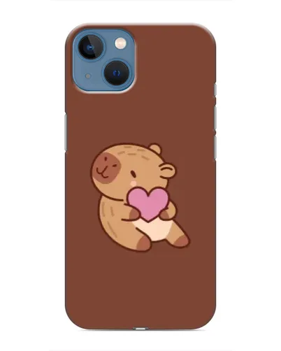 Чехол для iPhone 13 с картинкой «Капибара с сердцем»