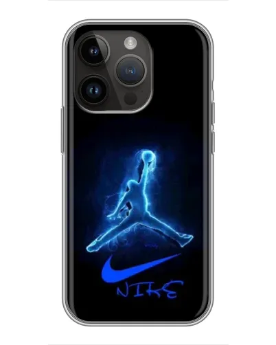 Чехол для iPhone 14 Pro Max с картинкой «Jordan Neon Blue»