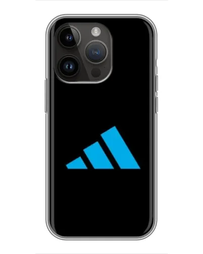 Чехол для iPhone 14 Pro Max с картинкой «Adidas Cyan Logo»