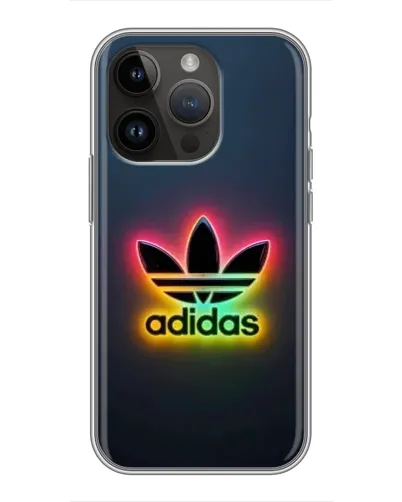 Чехол для iPhone 14 Pro Max с картинкой «Неоновый Adidas»
