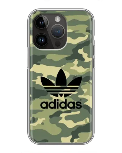 Чехол для iPhone 14 Pro Max с картинкой «Милитари стиль Adidas»