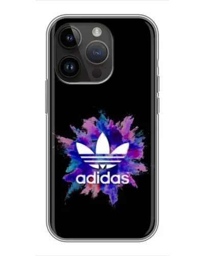 Чехол для iPhone 14 Pro Max с картинкой «Взрыв красок Adidas»