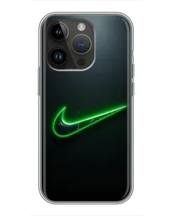 Чехол для iPhone 14 Pro Max с картинкой «Неоновый контур Nike» Чехол для iPhone 14 Pro Max с картинкой «Неоновый контур Nike»