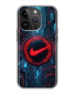 Чехол для iPhone 14 Pro Max с картинкой «Техногенный стиль Nike»