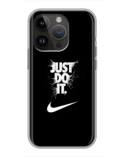 Чехол для iPhone 14 Pro Max с картинкой «Текстовый принт Nike»