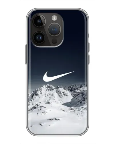 Чехол для iPhone 14 Pro Max с картинкой «Nike — зимние горы»