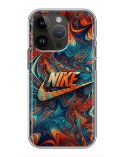 Чехол для iPhone 14 Pro Max с картинкой «Nike в абстракции»