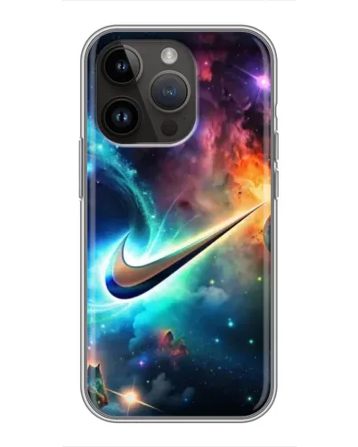Чехол для iPhone 14 Pro Max с картинкой «Космический Nike Swoosh»