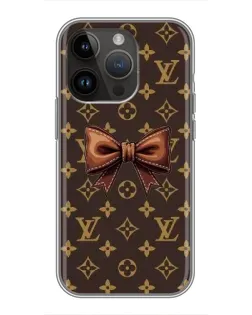 Чехол для iPhone 14 Pro Max с картинкой «LV с бантом»