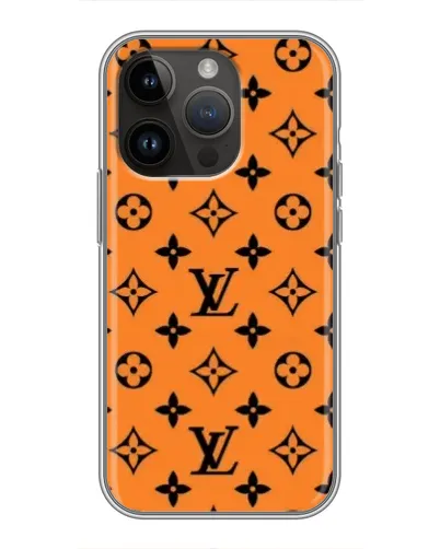 Чехол для iPhone 14 Pro Max с картинкой «Оранжевый стиль LV»