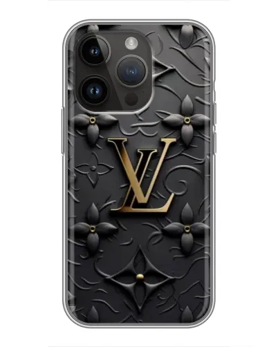 Чехол для iPhone 14 Pro Max с картинкой «Кожаная текстура LV»