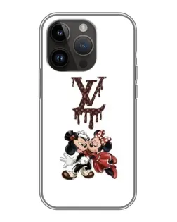 Чехол для iPhone 14 Pro Max с картинкой «LV и Микки Маус»