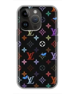 Чехол для iPhone 14 Pro Max с картинкой «Цветная монограмма LV»