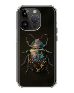 Чехол для iPhone 14 Pro Max с картинкой «LV — мраморный принт»