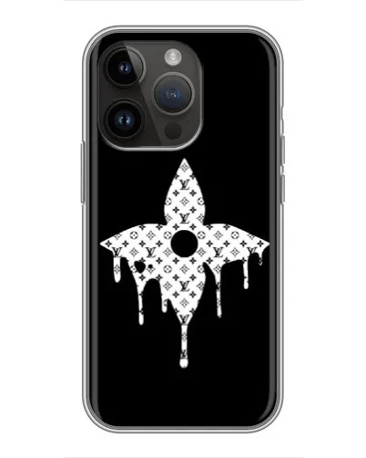 Чехол для iPhone 14 Pro Max с картинкой «Цветочная монограмма»
