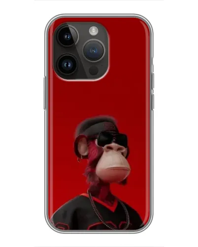 Чехол для iPhone 14 Pro Max с картинкой «Bored Ape в красном»