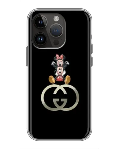 Чехол для iPhone 14 Pro Max с картинкой «Минни Маус на лого»