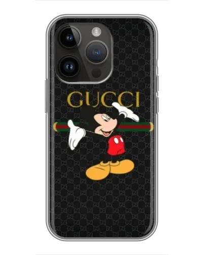 Чехол для iPhone 14 Pro Max с картинкой «Микки Маус Gucci»