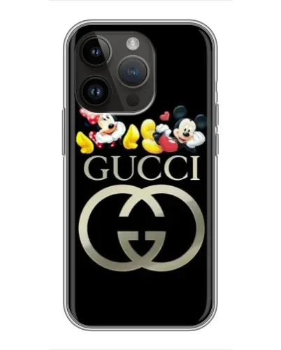 Чехол для iPhone 14 Pro Max с картинкой «Gucci — герои Disney»