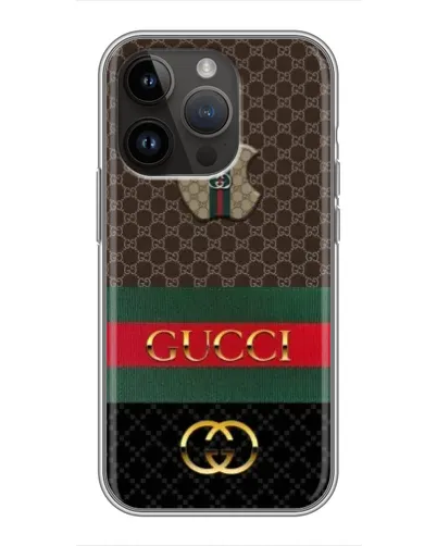 Чехол для iPhone 14 Pro Max с картинкой «Gucci — брендированный десерт»
