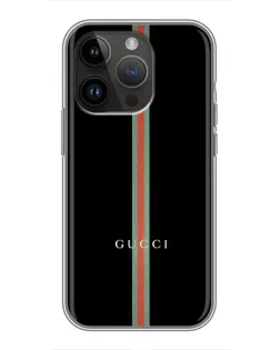Чохол для iPhone 14 Pro Max з картинкою «Gucci — строга лінія»