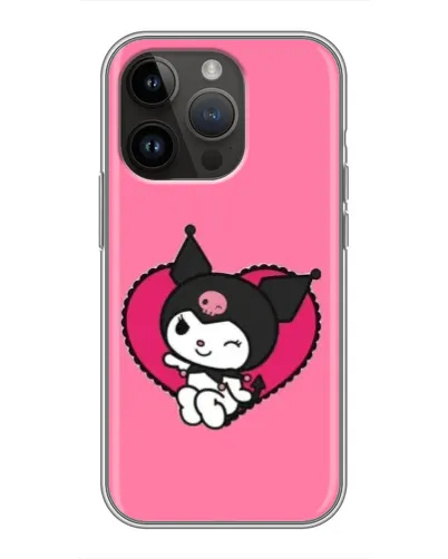 Чехол для iPhone 14 Pro Max с картинкой «Kuromi — любовь в сердце»
