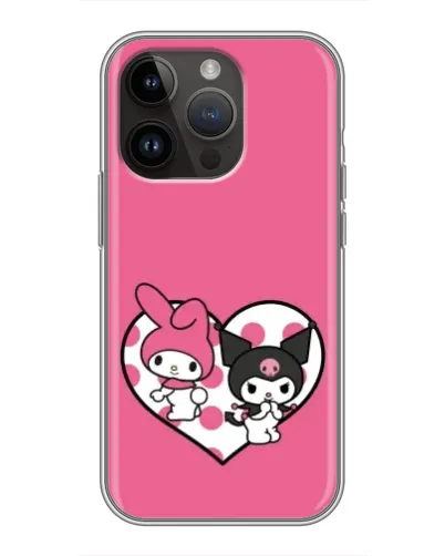 Чехол для iPhone 14 Pro Max с картинкой «Kuromi и My Melody»