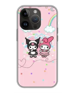 Чехол для iPhone 14 Pro Max с картинкой «My Melody и Kuromi» Чехол для iPhone 14 Pro Max с картинкой «My Melody и Kuromi»
