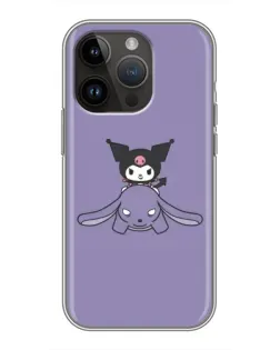 Чехол для iPhone 14 Pro Max с картинкой «Kuromi на лиловом фоне» Чехол для iPhone 14 Pro Max с картинкой «Kuromi на лиловом фоне»