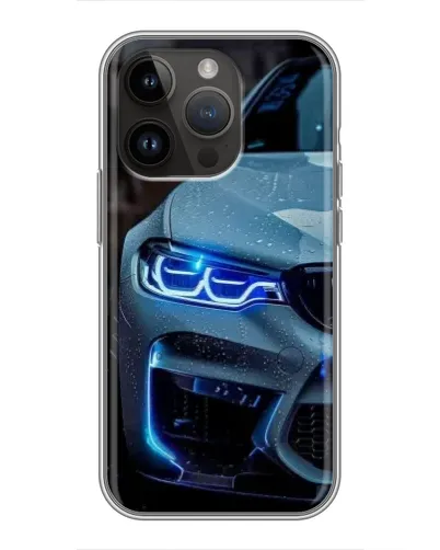 Чохол для iPhone 14 Pro Max з картинкою «Погляд BMW з синіми фарами» Чохол для iPhone 14 Pro Max з картинкою «Погляд BMW з синіми фарами»