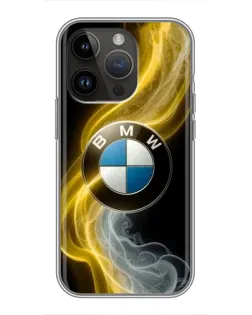 Чехол для iPhone 14 Pro Max с картинкой «Золотистый дым BMW» Чехол для iPhone 14 Pro Max с картинкой «Золотистый дым BMW»