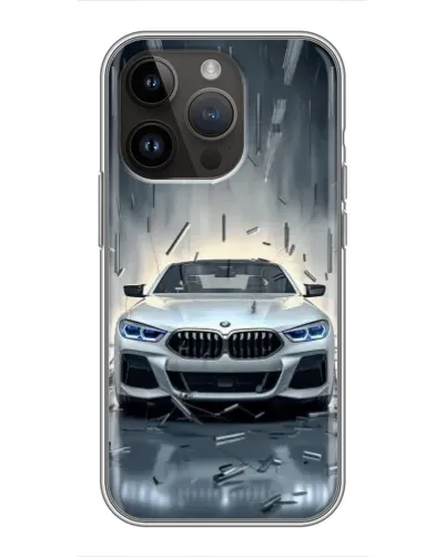 Чохол для iPhone 14 Pro Max з картинкою «BMW у світлі фар» Чохол для iPhone 14 Pro Max з картинкою «BMW у світлі фар»