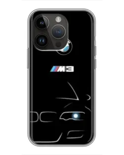 Чехол для iPhone 14 Pro Max с картинкой «Минималистичный принт BMW M3» Чехол для iPhone 14 Pro Max с картинкой «Минималистичный принт BMW M3»