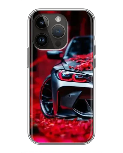 Чохол для iPhone 14 Pro Max з картинкою «Спортивна BMW та квіти» Чохол для iPhone 14 Pro Max з картинкою «Спортивна BMW та квіти»