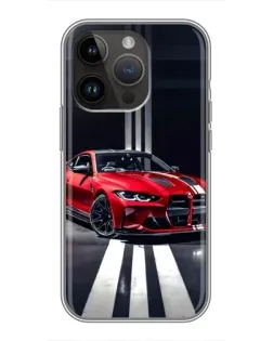 Чехол для iPhone 14 Pro Max с картинкой «Красная BMW на дороге» Чехол для iPhone 14 Pro Max с картинкой «Красная BMW на дороге»
