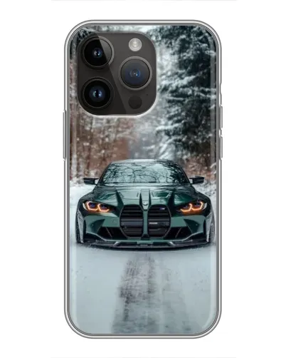 Чохол для iPhone 14 Pro Max з картинкою «BMW у зимовому лісі» Чохол для iPhone 14 Pro Max з картинкою «BMW у зимовому лісі»