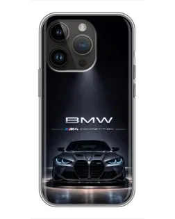 Чехол для iPhone 14 Pro Max с картинкой «BMW сквозь ночной город» Чехол для iPhone 14 Pro Max с картинкой «BMW сквозь ночной город»