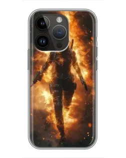 Чохол для iPhone 14 Pro Max з картинкою «BMW — швидкість у дощі»