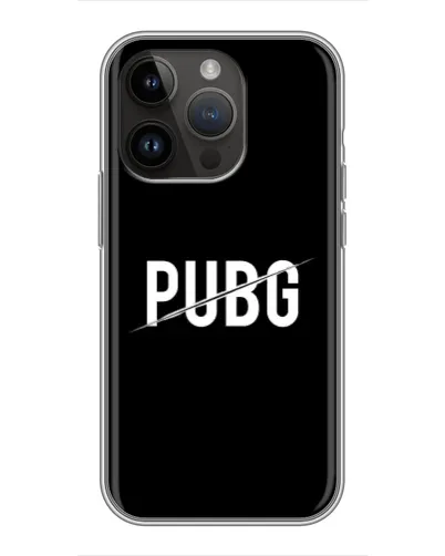Чохол для iPhone 14 Pro Max з картинкою «PUBG — білий логотип» Чохол для iPhone 14 Pro Max з картинкою «PUBG — білий логотип»