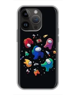 Чохол для iPhone 14 Pro Max з картинкою «Among Us космос»
