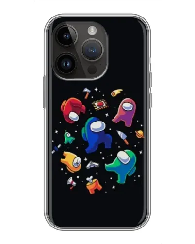 Чохол для iPhone 14 Pro Max з картинкою «Among Us космос»