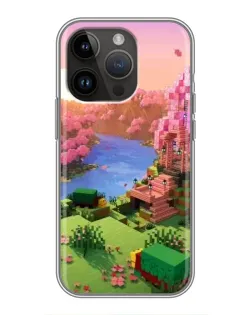 Чехол для iPhone 14 Pro Max с картинкой «Розовое дерево Minecraft» Чехол для iPhone 14 Pro Max с картинкой «Розовое дерево Minecraft»