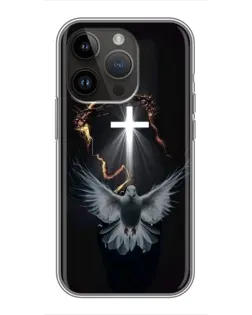 Чехол для iPhone 14 Pro Max с картинкой «Голубь и Свет»