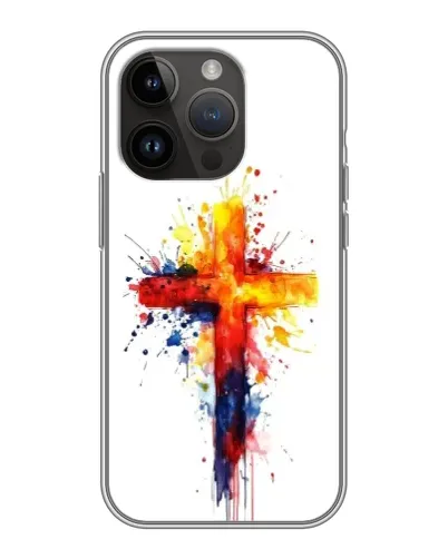 Чехол для iPhone 14 Pro Max с картинкой «Акварельный крест»