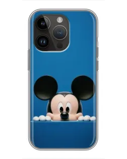 Чехол для iPhone 14 Pro Max с картинкой «Микки выглядывает»