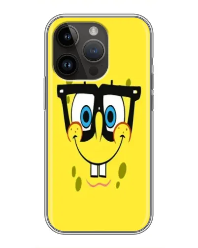 Чехол для iPhone 14 Pro Max с картинкой «Минималистичный Спанч Боб» Чехол для iPhone 14 Pro Max с картинкой «Минималистичный Спанч Боб»