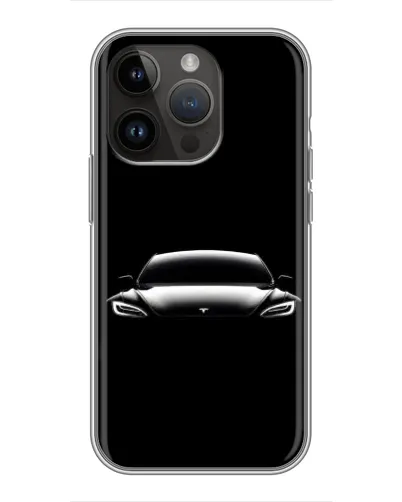 Чохол для iPhone 14 Pro Max з картинкою «Фари Tesla Night»