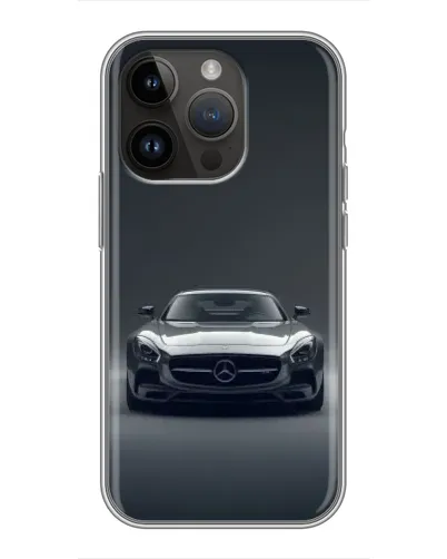 Чохол для iPhone 14 Pro Max з картинкою «Mercedes на чорному»